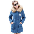 AIMINYZ Popular 2025 Autumn Winter New Women's Korean Version Slim Fit Breathable Eco-Friendly Casual Long Hooded Faux Fur Lines