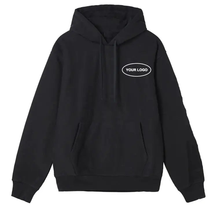 Best Design Drop Shoulder Vendor Custom Logo Loose Cotton Heavyweight With Pocket Hoodie for Men