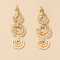 HOVANCI Women's Simple Spiral Curved Long Drop Earrings Fashionable Wave Design for Parties Weddings Wholesale Female Jewelry