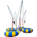 New Design Bungee Trampoline Inflatable Bungee with the Wheel for 4 Persons Bungee Jumping Trampoline for Sale