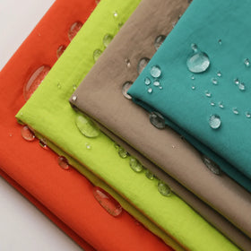 320D Nylon Full Matte Warp Elastic Taslon Stretch Waterproof Beach Pants Plain Twill TPU Bonding Fabric.