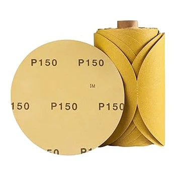 In Stock 1200Pcs 6 Inch PSA Sanding Discs Roll 150 Grit Self Stick Aluminum Oxide Round Sandpaper for Disc Sander Sanding Block