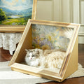 Wholesale Classic Retro Style Durable Practical Creative Indoor Artistic Decorative Oil Painting Cat Scratcher for Resting Space