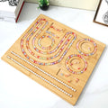 U-Shaped Bamboo Bead Board with 3 Channels for Jewelry Displaying Necklaces and Bracelets Wooden Storage Tray