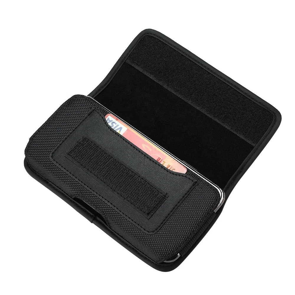 Nylon Cell Phone Belt Holder for Men Multi-Purpose Tactical Molle Phone Carrying Case Tool Holder Carrying Pouch w Card Holder