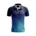 Performance Navy Unbranded Green 95% Polyester 5% Spandex Custom Polo T-shirt Golf Polo