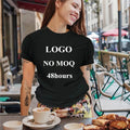 Wholesale Bulk Custom Logo Heat Transfer Printing Blank  Round Neck Oversized T-shirt Women