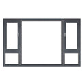 Customized Size Color Modern Aluminum Alloy Frame Double Tempered Glass Swing Casement Windows Doors Stainless Steel Flyscreen