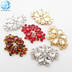 Many Colors Fashion Glass Buckle Shoe Accessories Crystal Metal Shoe Buckle Shoe Clips