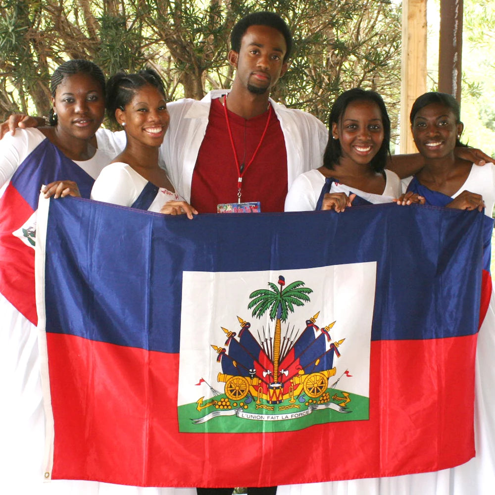 Haitian Flag 3*5ft  Outdoor World  Haiti Cup soccer teams body shawl flags Haiti flag car cover