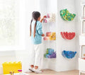 2024 Clear Acrylic Wall Mounted Toy Storage Containers Modern Acrylic Wall Pocket for LeGos Wall Toy Dispenser Candy Organizer