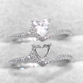 Sterling Silver 5*5mm Semi Mount Heart Shape Ring Empty Frame Blank Claws Setting S925 Base Without Center Stone for DIY Inlay
