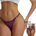 Lace Edged Girl's Low Waist Briefs High Cut Panties Comfortable Sexy Large Size T-pants Breathable Butt-lifting Underwear