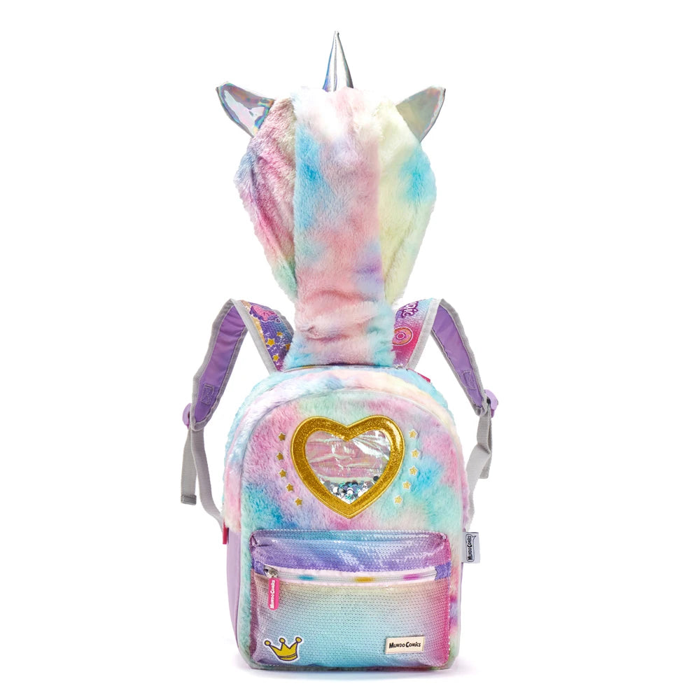 FSY Plush Student Backpacks for Kids Kindergarten School Unique Design Backpack with Hat Custom logo Cartoon Unicorn Lightweight
