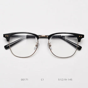 2024 Vintage Men Business Glasses Frame Anti Blue Light Computer Eyeglasses TR90 Half-frame Optical Prescription Eyewear Frame