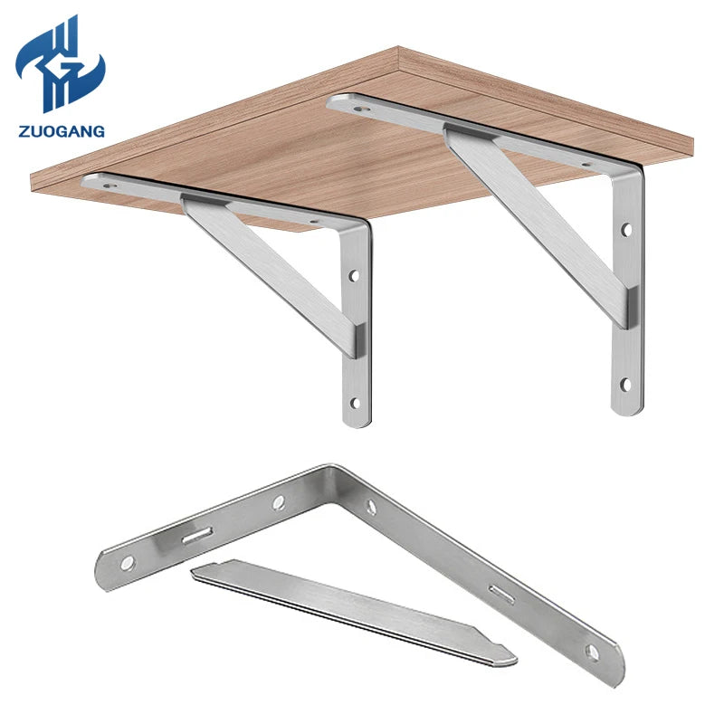 Zuogang Office Hardware Sofa Accessories for Other Furniture Use Floating Shelves Stainless Steel Wall Brackets