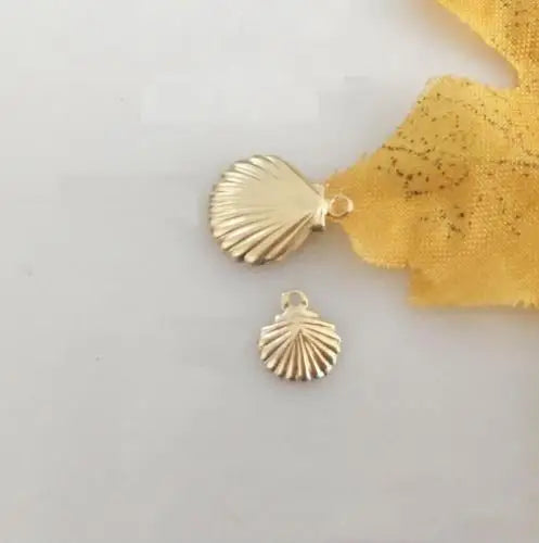 Gold Filled Charms Shell Pendant 14K Necklace Pendant DIY Golden 900833