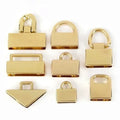 Deepeel XP015 LightGold and Alloy 12*19mm Side Buckle Bag Hardware Accessories for Luggage Handbags Plate Type Connecting Buckle