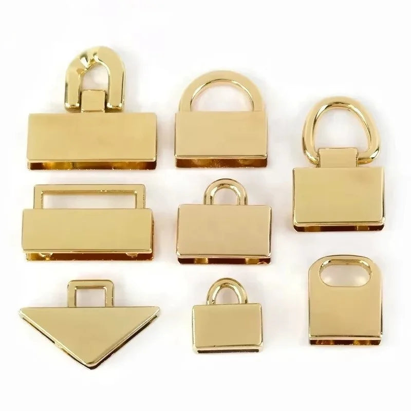 Deepeel XP015 LightGold and Alloy 12*19mm Side Buckle Bag Hardware Accessories for Luggage Handbags Plate Type Connecting Buckle