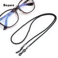 Boyarn Multicolor Sunglasses Hanging Chain Reading Glasses Hanging Rope Braided PU Leather Glasses Twisted Rope