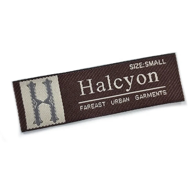 Customized Woven Eco-Friendly Organic Cotton Clothing Labels for Apparel with Garment Brand Logo Tags