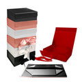 Luxury Gift Box Low Price Cardboard Gift Packaging Paper Flip Folding Magnetic Box with Ribbon