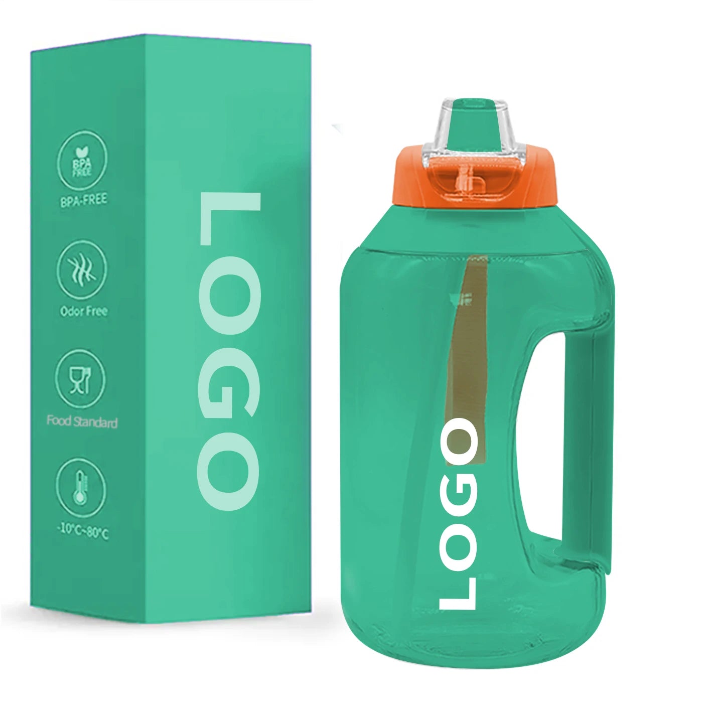 Wholesale 1.5L Clear Reusable Eco-Friendly Tritan Sports Water Bottle with Straw and Handgrip for Direct Drinking Travel