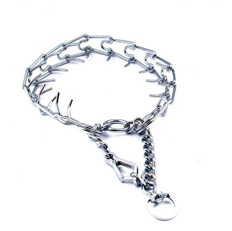 Pet Supplies Adjustable Metal Chain Pinch Training Prong Dog Collar