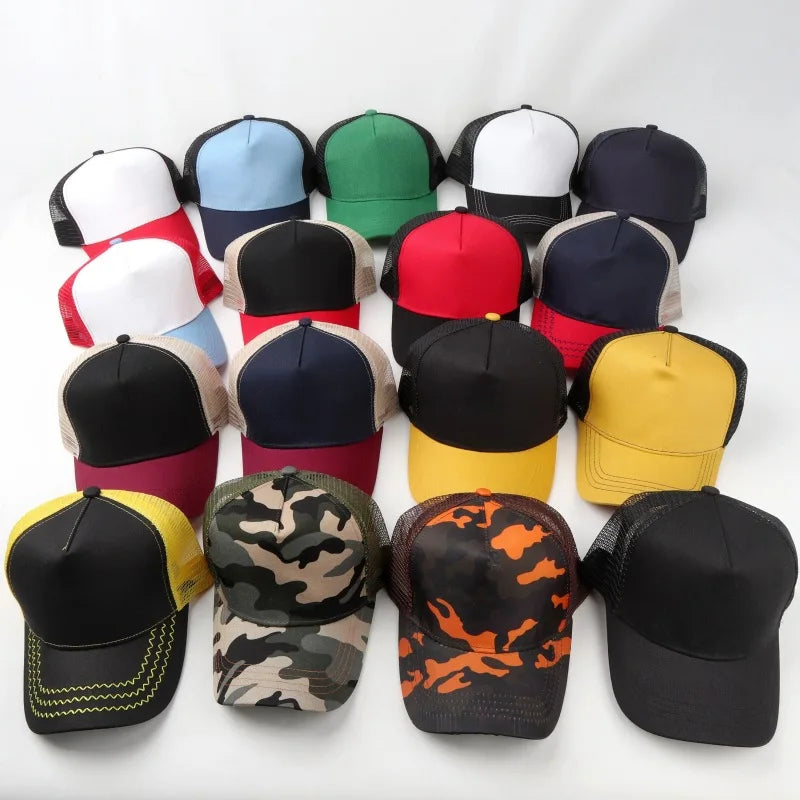 2026 New Style Fashion Breathable Multicolor 5 Panel Mesh Custom Gorra Performance Sport Tucker Hats