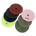 TRUE SHINE OEM 100mm Wet Granite Diamond Polishing Pad with Grit 50-3000 for Angle Grinder