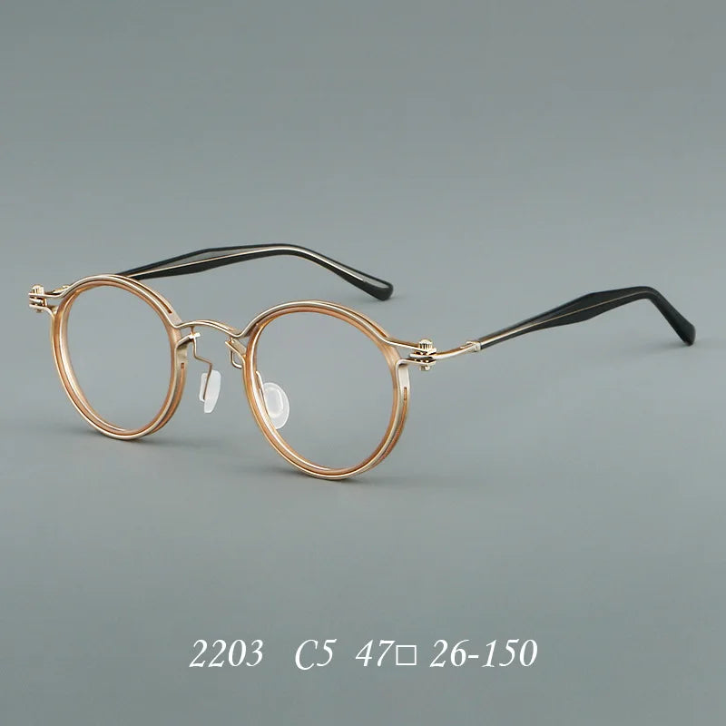 Ultralight Fashionable Slim Frame Business Eyeglasses Men's Pure Titanium Half Rim Optical Eyeglasses Frames Without Screws