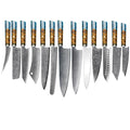 Amber Japanese Damascus Chef Knife 67 Layers Damascus Steel Knives with Resin Handle