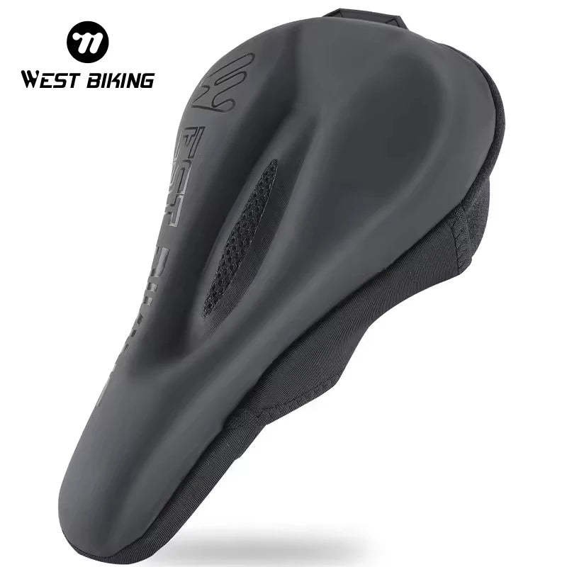 Bicycle Seat Cover Soft Thickened Silicone Hollow Seat Cushion Men's and Women's Highway Mountain Bike Saddle Cover