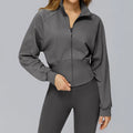 Custom Breathable Women Street Wear Cotton French Terry Pullover Heavyweight Hoodie Heather Grey Zip up Jackets