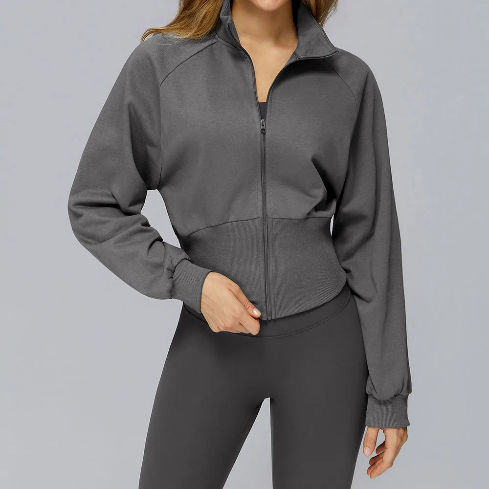Custom Breathable Women Street Wear Cotton French Terry Pullover Heavyweight Hoodie Heather Grey Zip up Jackets