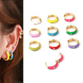 Colorful Enamel Gold Plated Plug & Tunnel Earring Auricle Jewelry Cartilage Lobe Ear Piercing for Women Wedding Gift