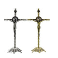 22cm Catholic Christian Cross Decorated With a Bamboo Knot Shaped Bright Laser Exorcism Home Office Craft Ornaments