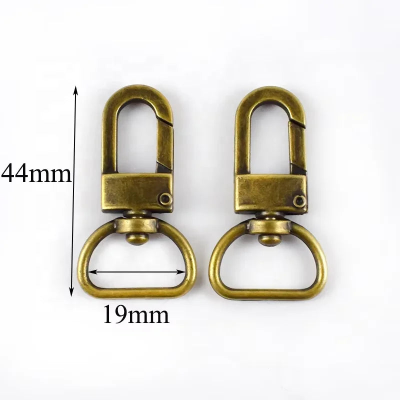 Meetee BF072 19mm Bag Hardware Accessories DIY Handmade Connective Bag Buckle Metal Swivel Dog Hook Buckle Spring Hook