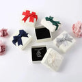 Custom Logo Luxury Wholesale Gift Cardboard Paper Jewelry Box With Ribbon Bow for Necklace Ring