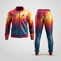 Aibort Wholesale Top Quality Custom Own Brand Embroidery Logo Knit Polyester Sublimation Sports Tracksuit Set