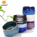 Traditional Household Color Glaze Ceramic Matcha Kit Porcelain Green Tea Chawan Japanese Matcha Whisks Bowl