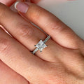 Luster D Color Vvs Princess Cut Moissanite Ring Gold Ring Lowest Price Moissanite Engagement Ring