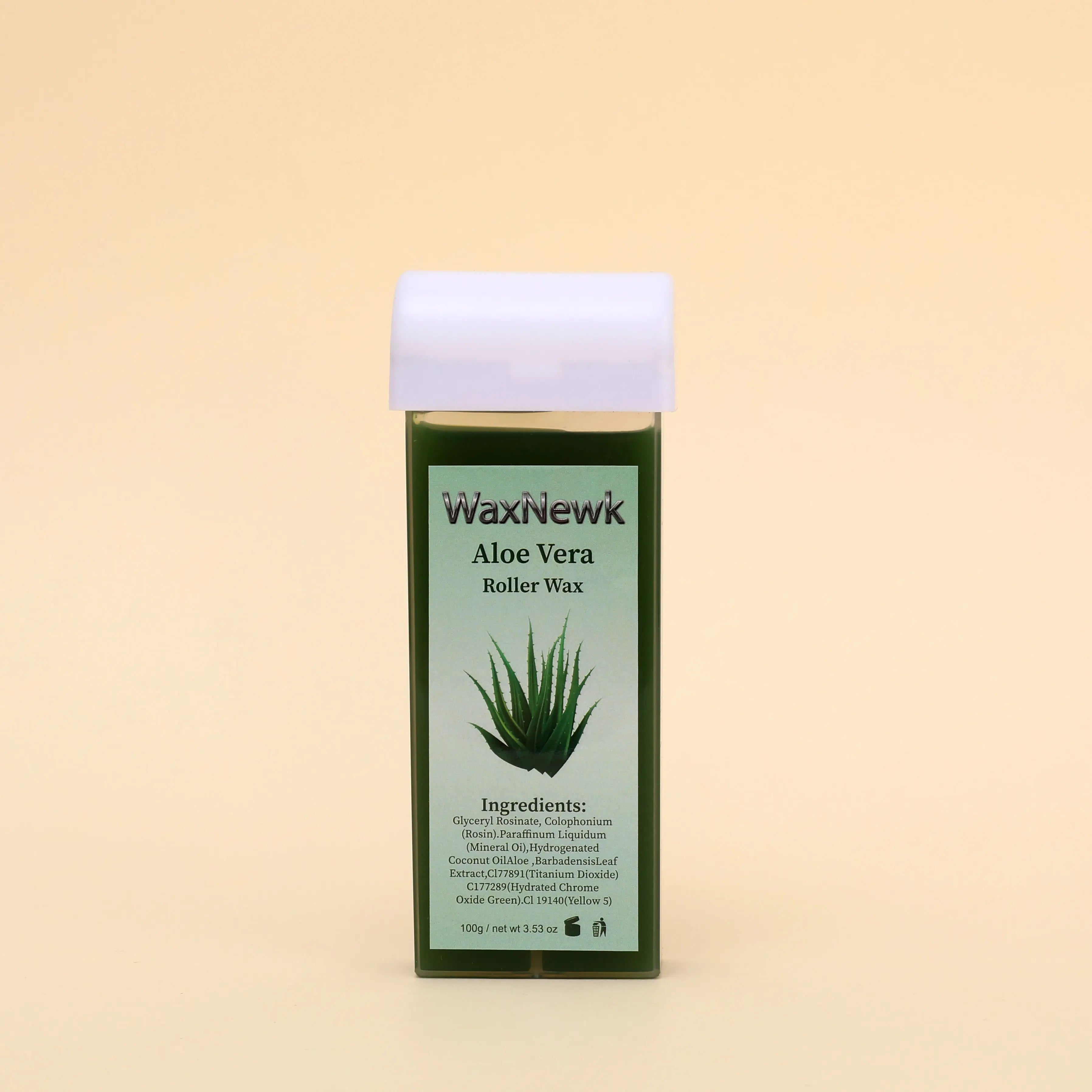 100g Aloe Vera Roll on Hot Film Hair Removal Hot Wax Wholesale Natural Depilatory Roller Wax Factory