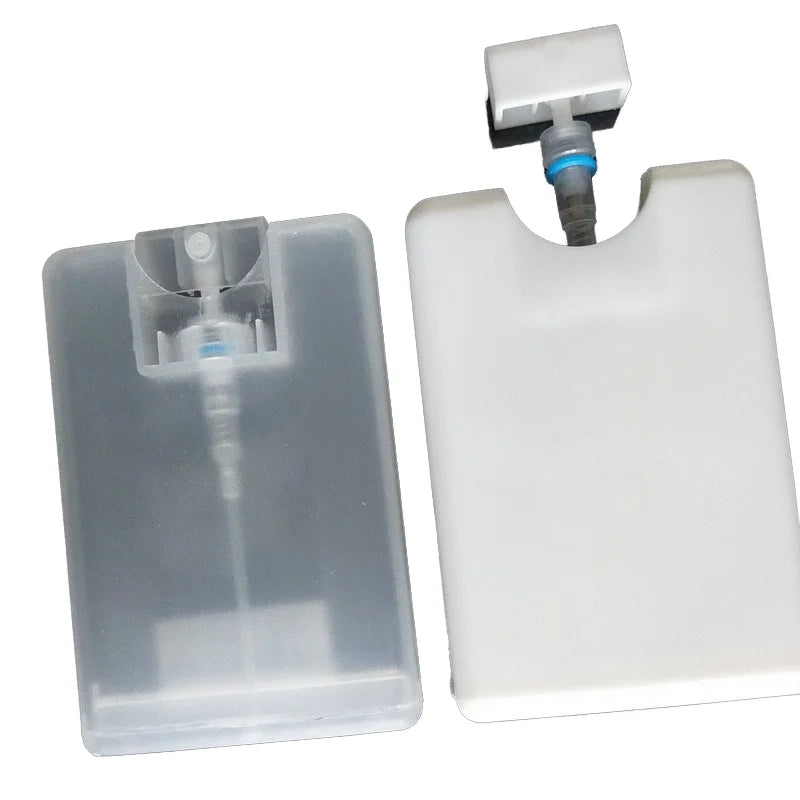 20ml HDPE & PP Credit Card Size Perfume Sprayer Bottle with Pump New Sealing Type Screen Printing OEM/ODM Available