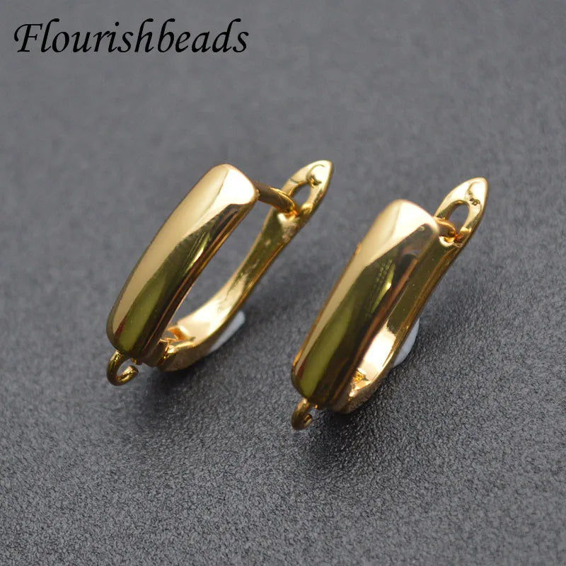 New Arrival 18K Gold Plated Hook Earring for Pearl Stone DIY Earring Making Accessories