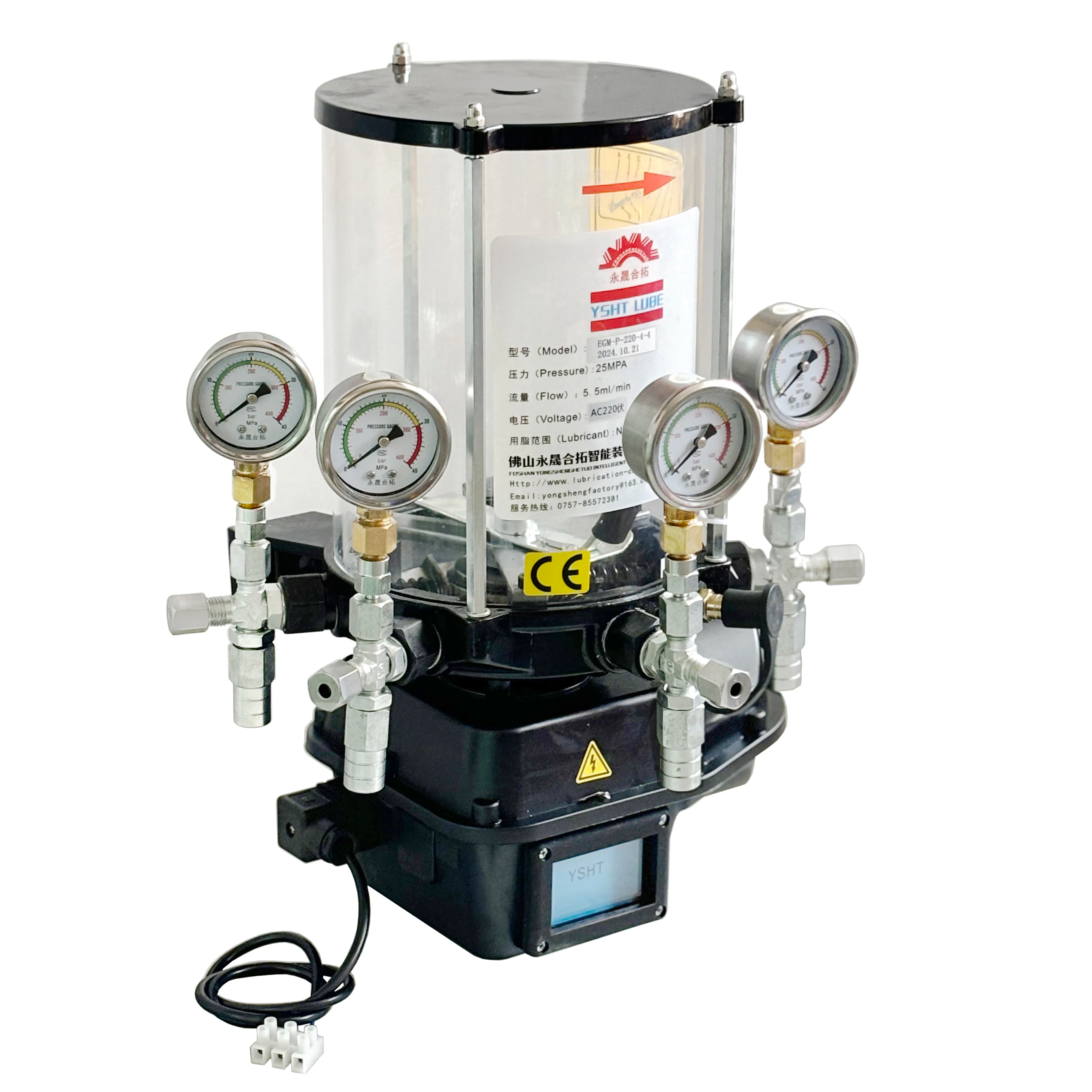 24V 220V PLC External Connect Electric Piston Pump Grease Lubricator EGM for SANY Heavy Machinery Truck Centralized Lubrication
