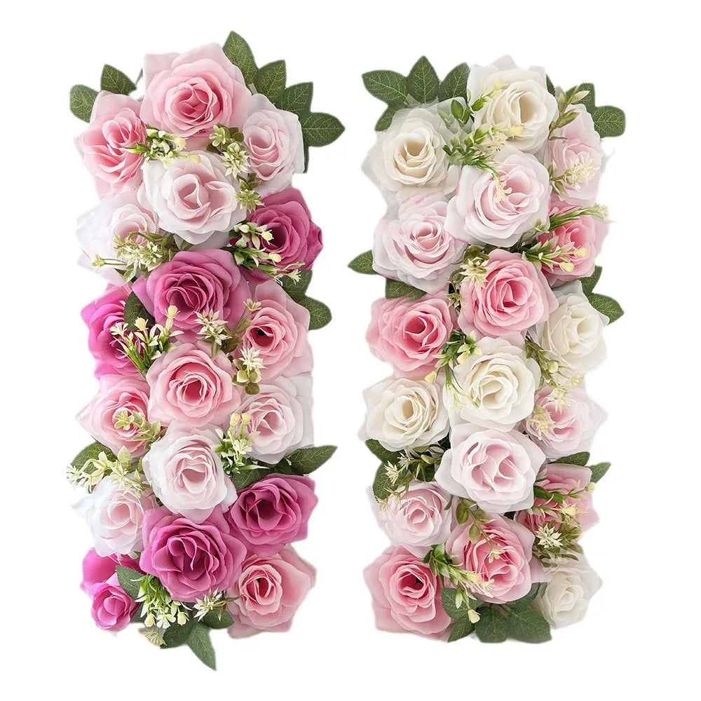 LY09 Factory Cheap Price Artificial Wedding Arrangements Flower Table Runner Centerpiece for Wedding Decoration