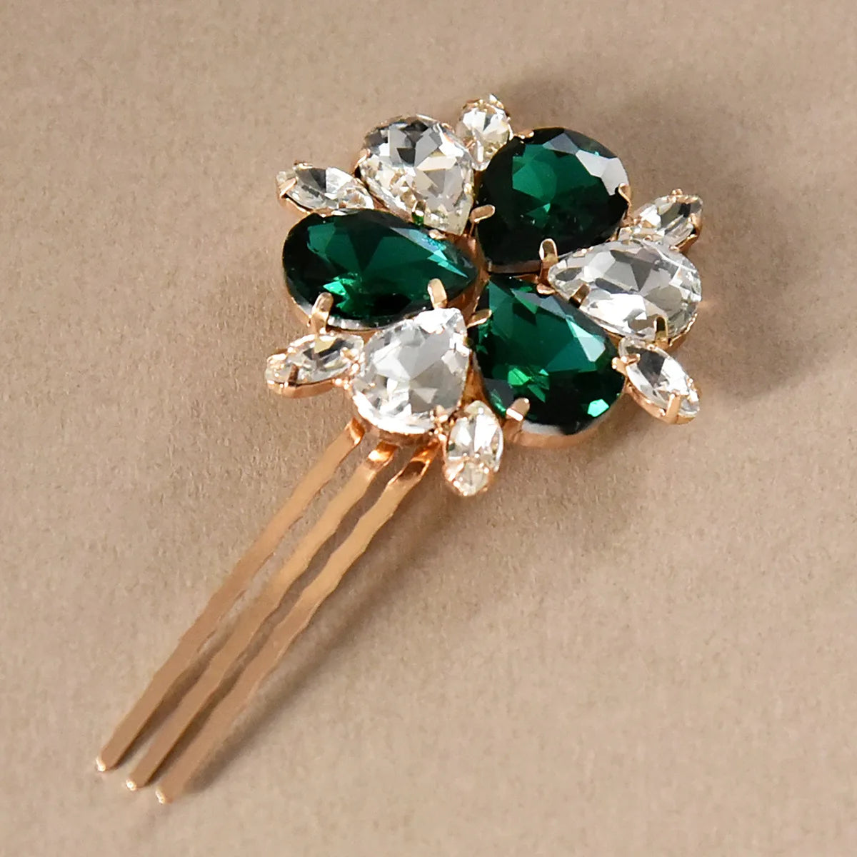 ML1751 Fashion Green Crystal Hair Comb Bridal Handmade Hair Comb Wedding Hair Jewelry