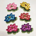 Multiple Colors Lotus Design Embroidery Lace Applique Patches Embellishment LT2590A