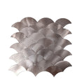 Rose Gold Pink Color Fish Scale Fan Shape Backsplash Wall Tile Self Adhesive Aluminum Tiles Mosaic Peel and Stick Mosaiken
